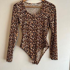 Cheetah Print body suit womens small